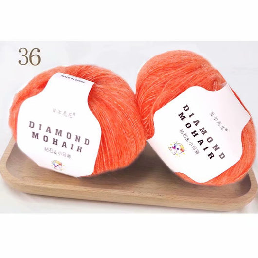 Bufanda Chal de Mohair Tejida a Mano Sudafricana Premium con Ovillo de Lana DIY - Image 76