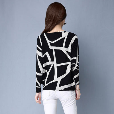Blusa Estampado Cebra para Mujer con Manga Larga