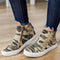 Botas Plataforma con Cierre Lateral Camuflaje