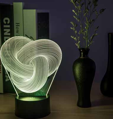 Lámpara de Mesa LED 3D Abstracta Táctil y Multicolor - Image 4