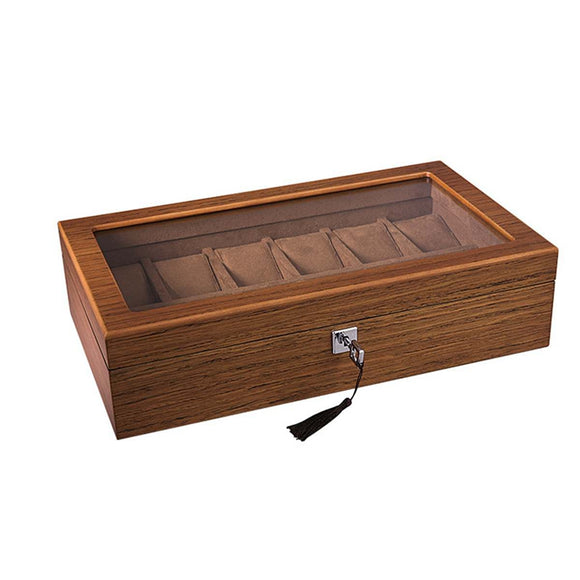 Caja Organizadora de Relojes con Acabado Madera Mate