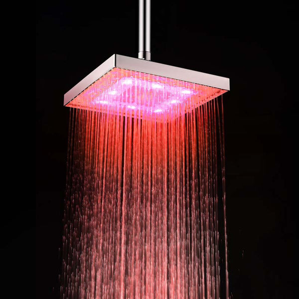 Ducha LED Cuadrada con Control de Color y Temperatura