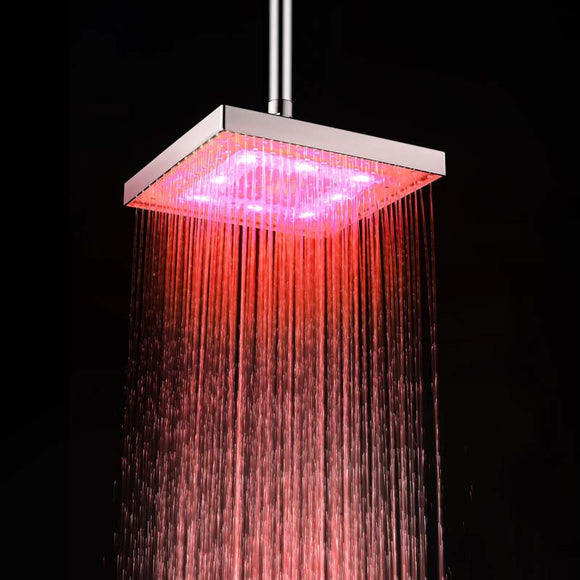 Ducha LED Cuadrada con Control de Color y Temperatura