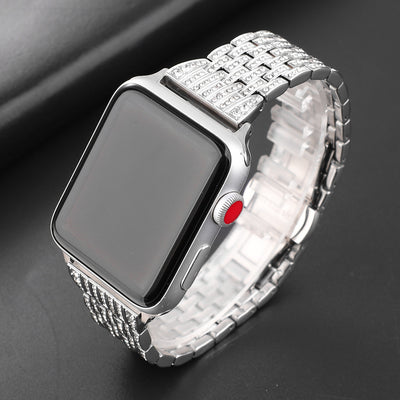 Correa de Reloj de Acero Inoxidable con Diamantes - Image 6