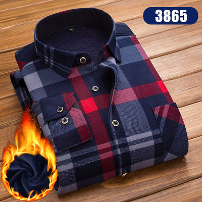 Camisa Cuadriculada Térmica para Hombre Talla Grande - Image 8