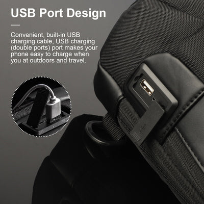 Bolsa Crossbody Impermeable para Hombre con Protección Antirrobo y Puerto USB - Image 7