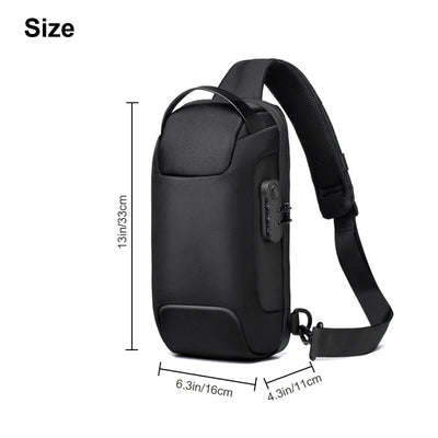 Bolsa Crossbody Impermeable para Hombre con Protección Antirrobo y Puerto USB - Image 8