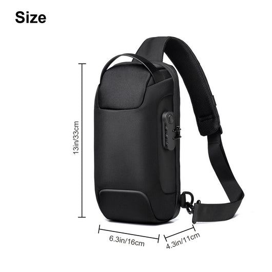Bolsa Crossbody Impermeable para Hombre con Protección Antirrobo y Puerto USB - Image 8