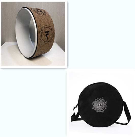 Rueda de Yoga en Corcho con Diseño de Veta de Madera - Image 7