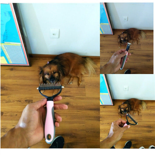 Peine Deshedding Doble Cara para Perros y Gatos - Rastrillo Desmantador Profesional - Image 3