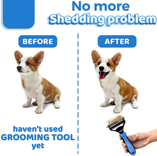 Peine Deshedding Doble Cara para Perros y Gatos - Rastrillo Desmantador Profesional - Image 5