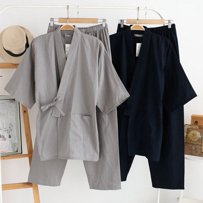 Pijama Kimono de Algodón Doble Gasa para Hombre