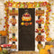 Bandera Decorativa Otoño Acción de Gracias con Hojas de Arce, Pavo y Calabaza