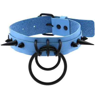 Collar Choker Punk con Remaches y Hebilla - Unisex Negro - Image 4