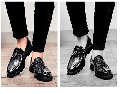 Zapatos Casuales Hombre Estilo Coreano con Borlas y Suela Gruesa - Image 4