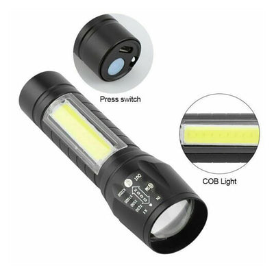 Linterna LED Zoom Extensible para Trabajo - Luz Profesional Ajustable