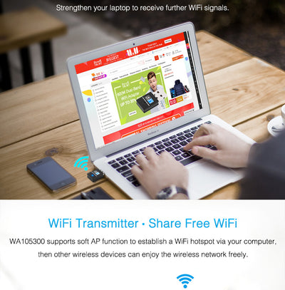 Receptor WiFi Inalámbrico Mini - Tarjeta de Red Portátil - Image 6