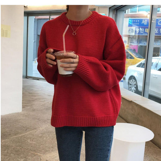 Suéter Cuello Redondo para Otoño e Invierno