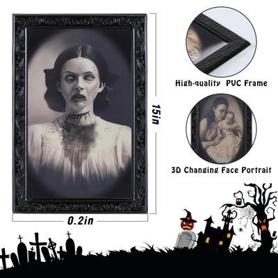Marco de Cuadro Animado 3D con Rostro Cambiante para Decoración de Halloween - Image 18