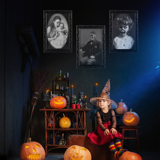 Marco de Cuadro Animado 3D con Rostro Cambiante para Decoración de Halloween - Image 25