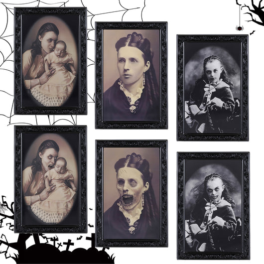 Marco de Cuadro Animado 3D con Rostro Cambiante para Decoración de Halloween - Image 11