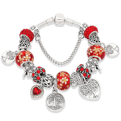 Pulsera de flores con hojas pintadas - Image 18