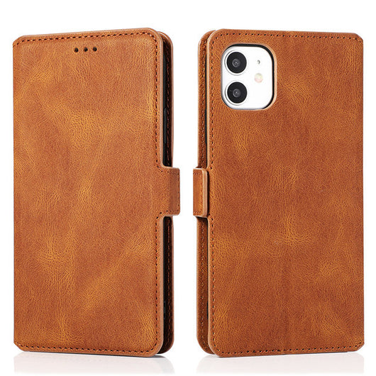 Funda de Cuero Retro Estilo Flip Phone Compatible con Apple - Image 8