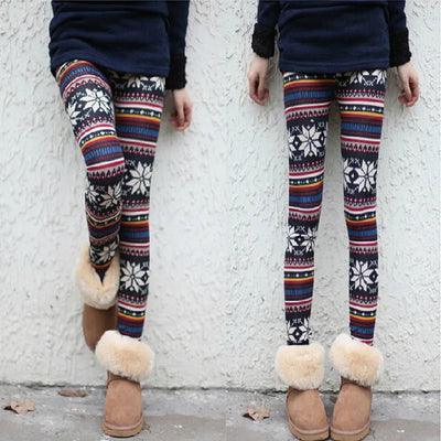 Leggings Térmicos Copo de Nieve con Lana de Cordero - Cintura Alta Elástica - Image 6