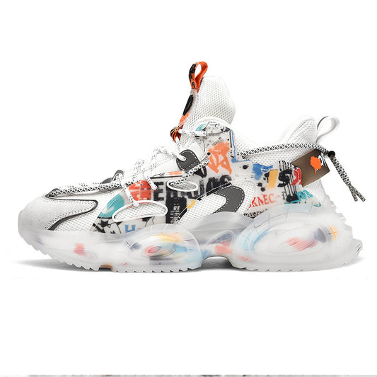 Zapatos Daddy con Suela Gruesa y Diseño Camuflaje Graffiti - Image 2