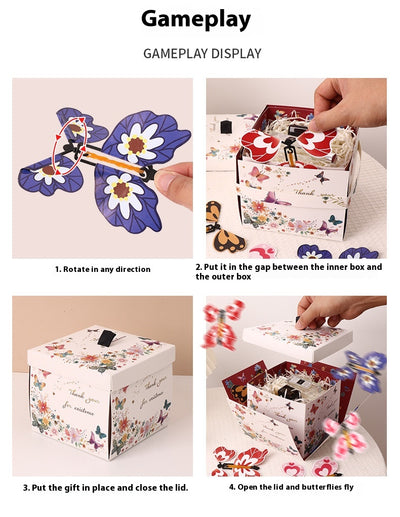 Caja Sorpresa con Mariposas Voladoras - Regalo Creativo para Cumpleaños y Celebraciones - Image 22