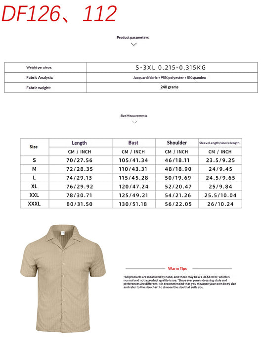 Conjunto de Camisas Casuales de Manga Corta para Hombre - Image 10