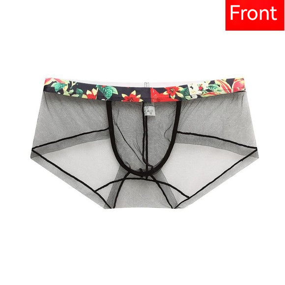 Bóxer Transparente Hombre Malla Ligera Cintura Baja Sexy