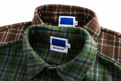 Camisa Vintage Japonesa Gruesa para Hombre - Image 6
