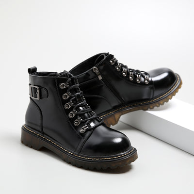 Botas Martin de Cuero Estilo Británico con Remaches Decorativos - Image 3
