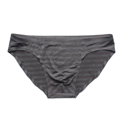 Bóxer Hombre Seamless Ice Silk Rayas Cintura Baja Triángulo - Image 2