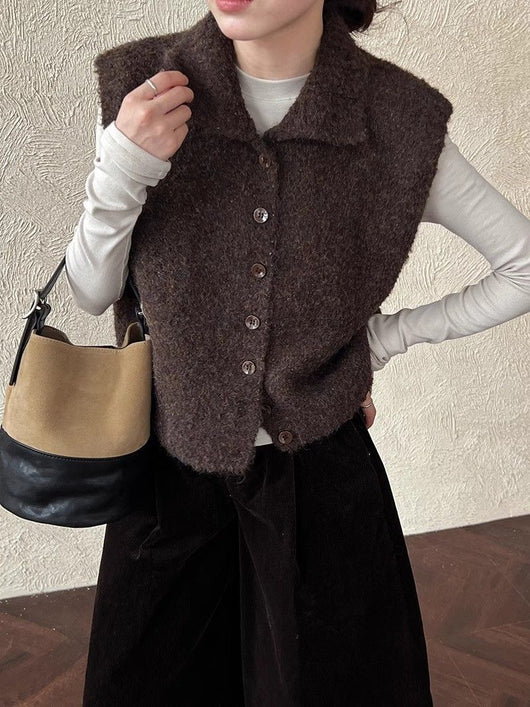 Chaleco Relajado para Mujer con Cuello Alto Superpuesto - Image 15