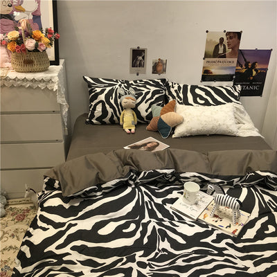 Juego de Cama Estampado Cebra 4 Piezas, Algodón 100% Puro - Image 5
