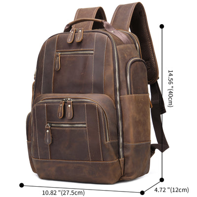 Mochila de Cuero Vintage Estilo Europeo - Resistente para Aventuras al Aire Libre - Image 7