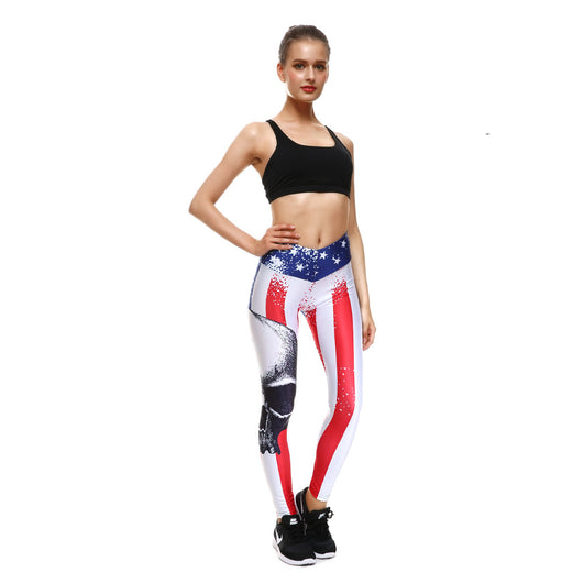 Leggings Ajustados Estampado Estrella Vertical para Mujer - Image 2