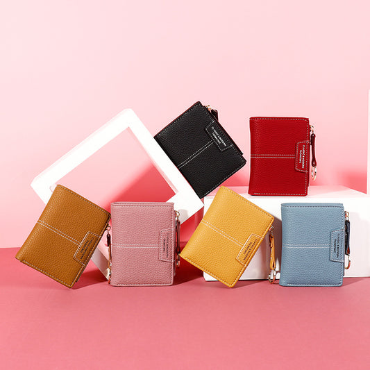 Billetera Compacta Multiusos para Mujer - Diseño Coreano Minimalista