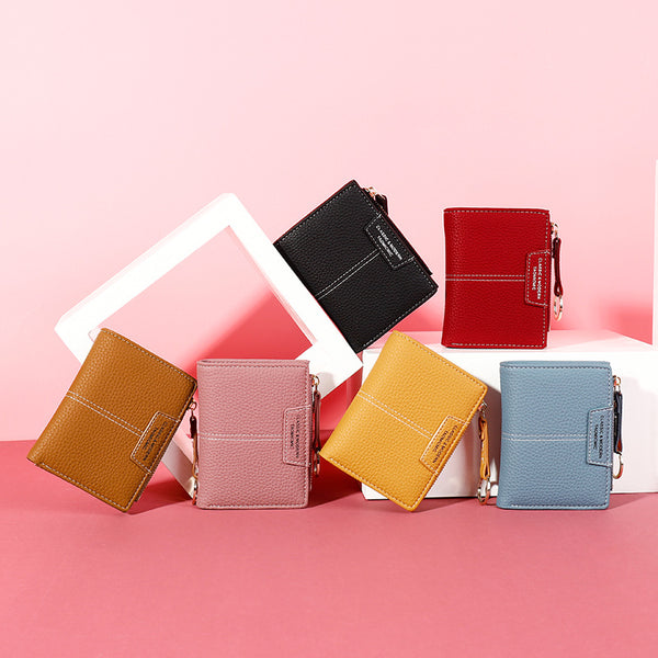 Billetera Compacta Multiusos para Mujer - Diseño Coreano Minimalista