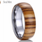 Anillo de Tungsteno 8mm para Hombre - Diseño Clásico Cómodo con Acabado Plateado