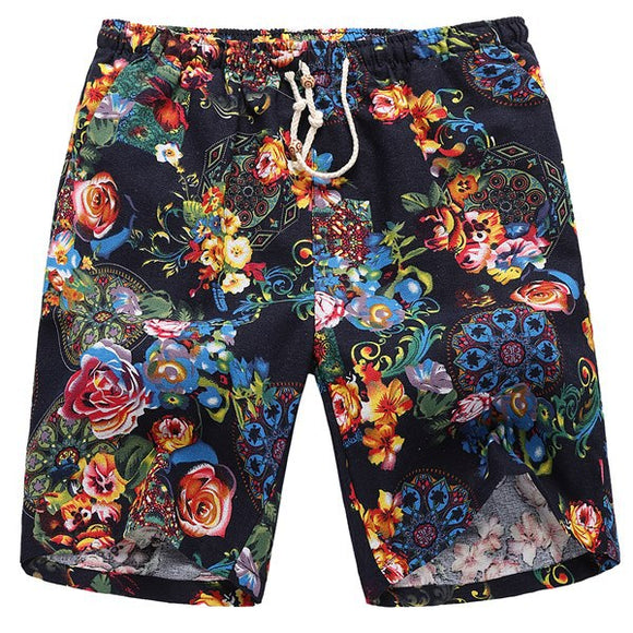 Shorts de Lino Estampado - Comodidad al Instante