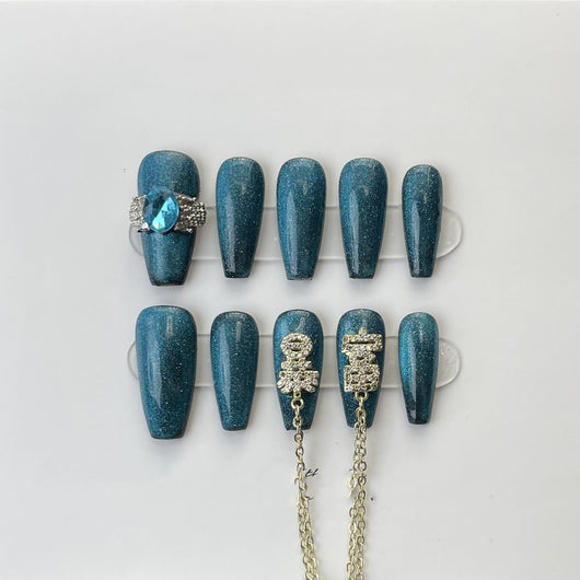 Parches de Uñas Adhesivos Efecto Ojo de Gato Removibles - Image 16