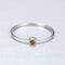 Anel de prata esterlina S925 com pedra preciosa amarela, tamanho 6