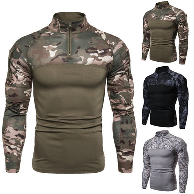 Playera de Camuflaje con Panel y Cierre