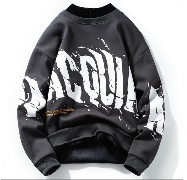 Suéter Grueso con Cuello Alto y Estampado Cálido
