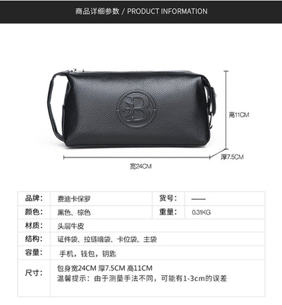 Bolsa de Cuero Genuino Impermeable para Hombre - Image 10
