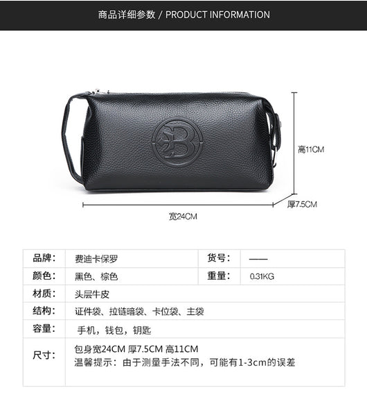 Bolsa de Cuero Genuino Impermeable para Hombre - Image 10