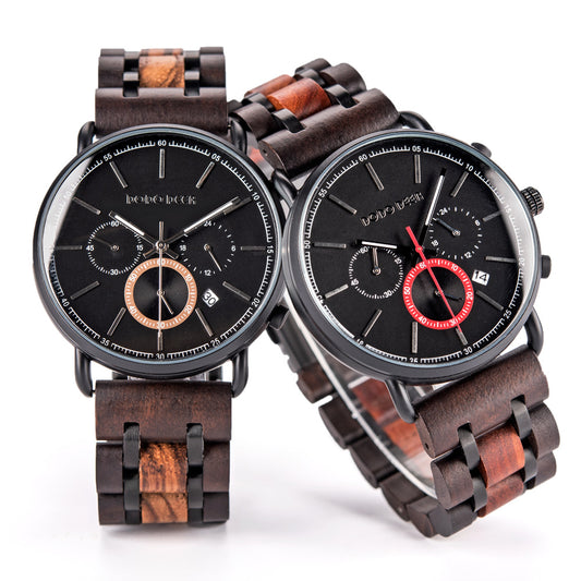Reloj de Cuarzo para Hombre en Madera Natural
